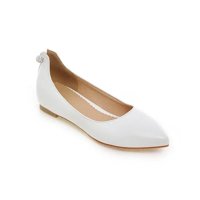 ASUMER 2018 New women shoes pointed toe shallow single shoes soft leather big size 33-45 flats four seasons contracted